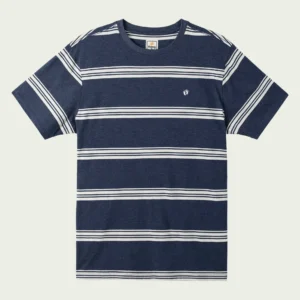 Striped Tee Crew Neckline Navy